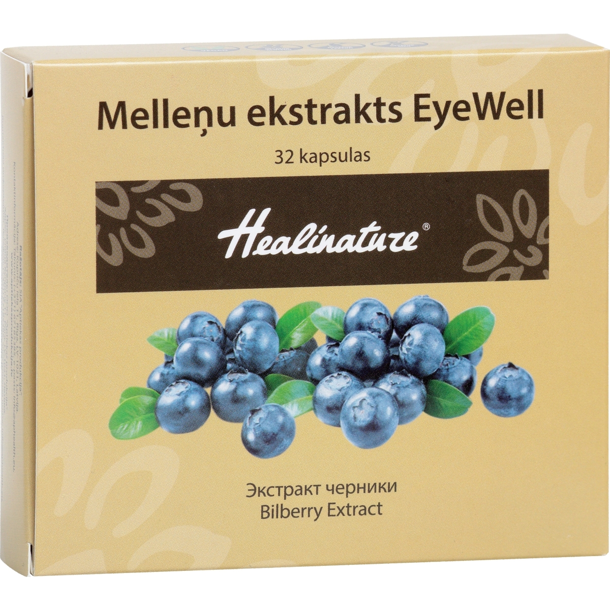 AP Healinature Melleņu ekstrakts EyeWell, kapsulas, 32gab - Produkta attēls