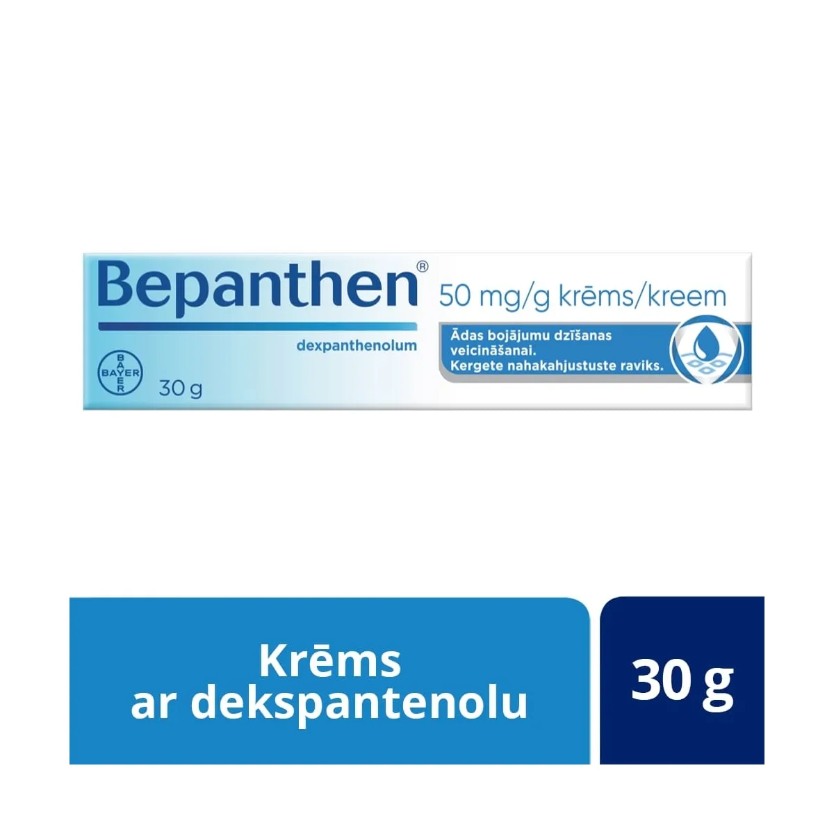 BEPANTHEN 50MG/G KRĒMS 30G - Produkta attēls 1