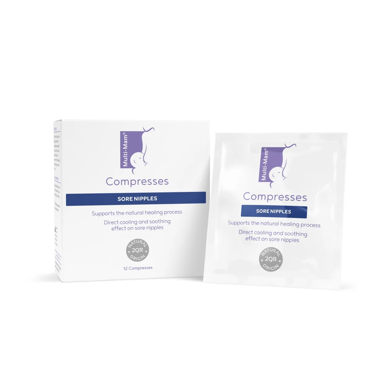 MULTI-MAM COMPRESSES  krūšu galu kopšanai, 12 gab. - Produkta attēls