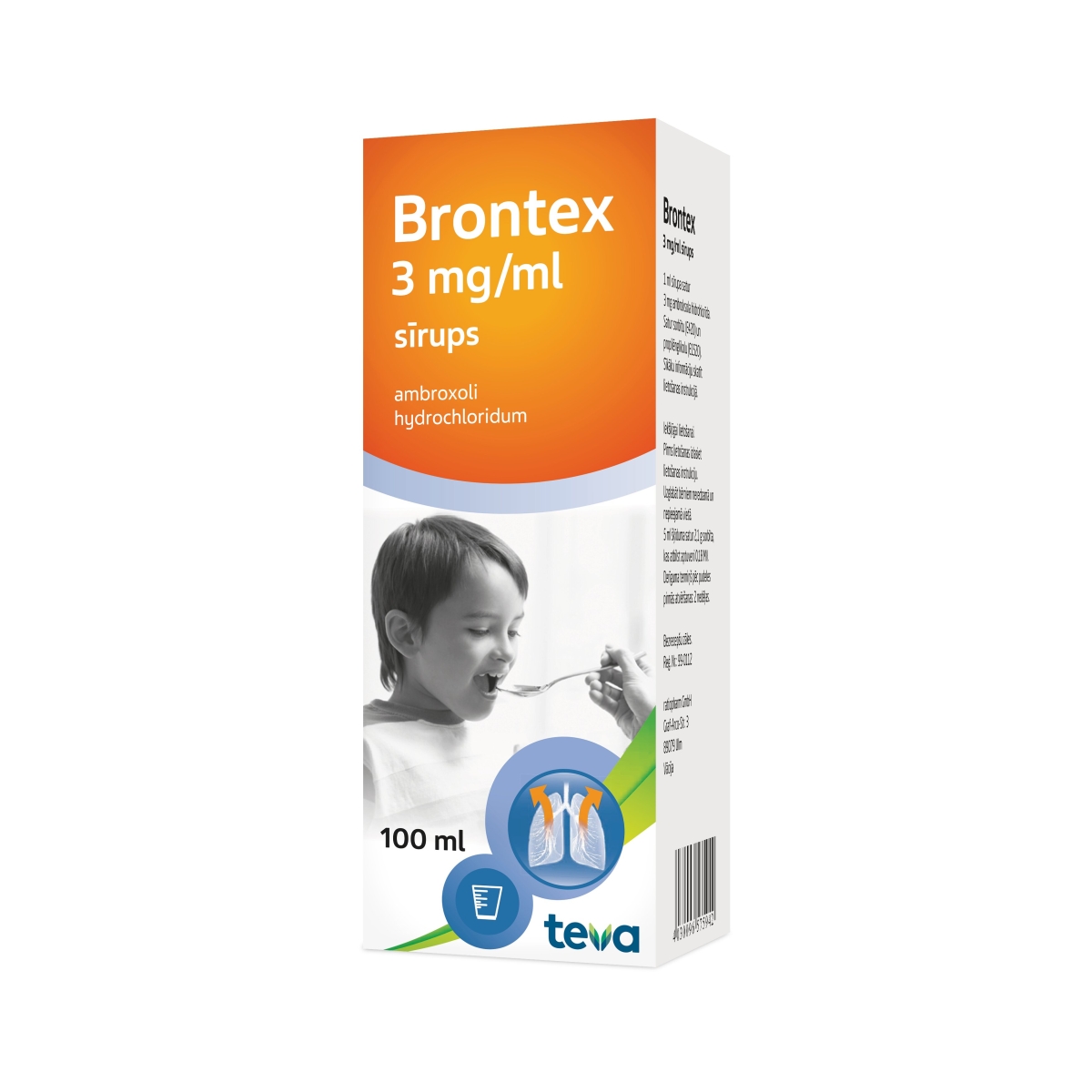 BRONTEX-AMBROXOL sīrups, 100 ml - Produkta attēls