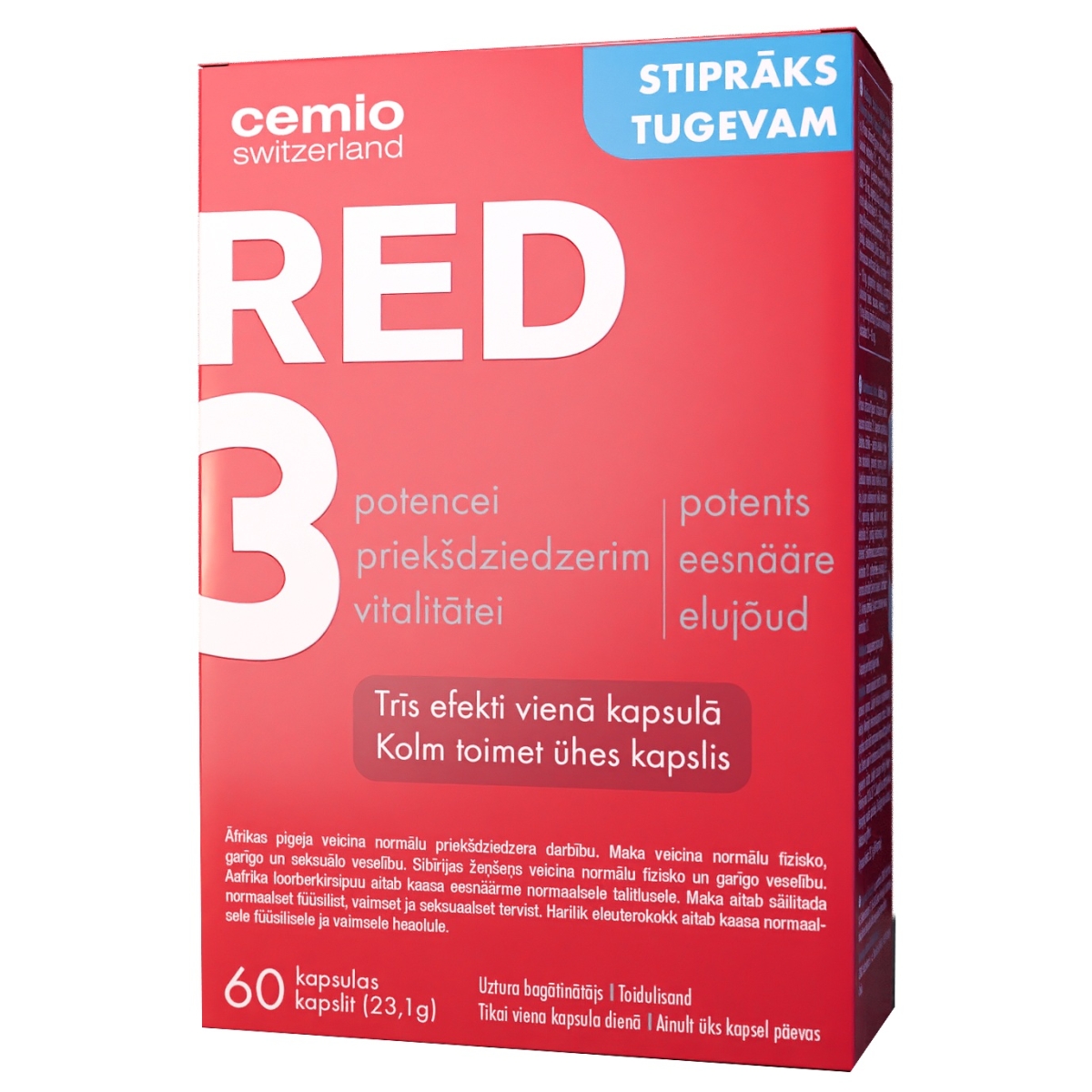 RED3 Stiprāks kapsulas, 60 gab - Produkta attēls