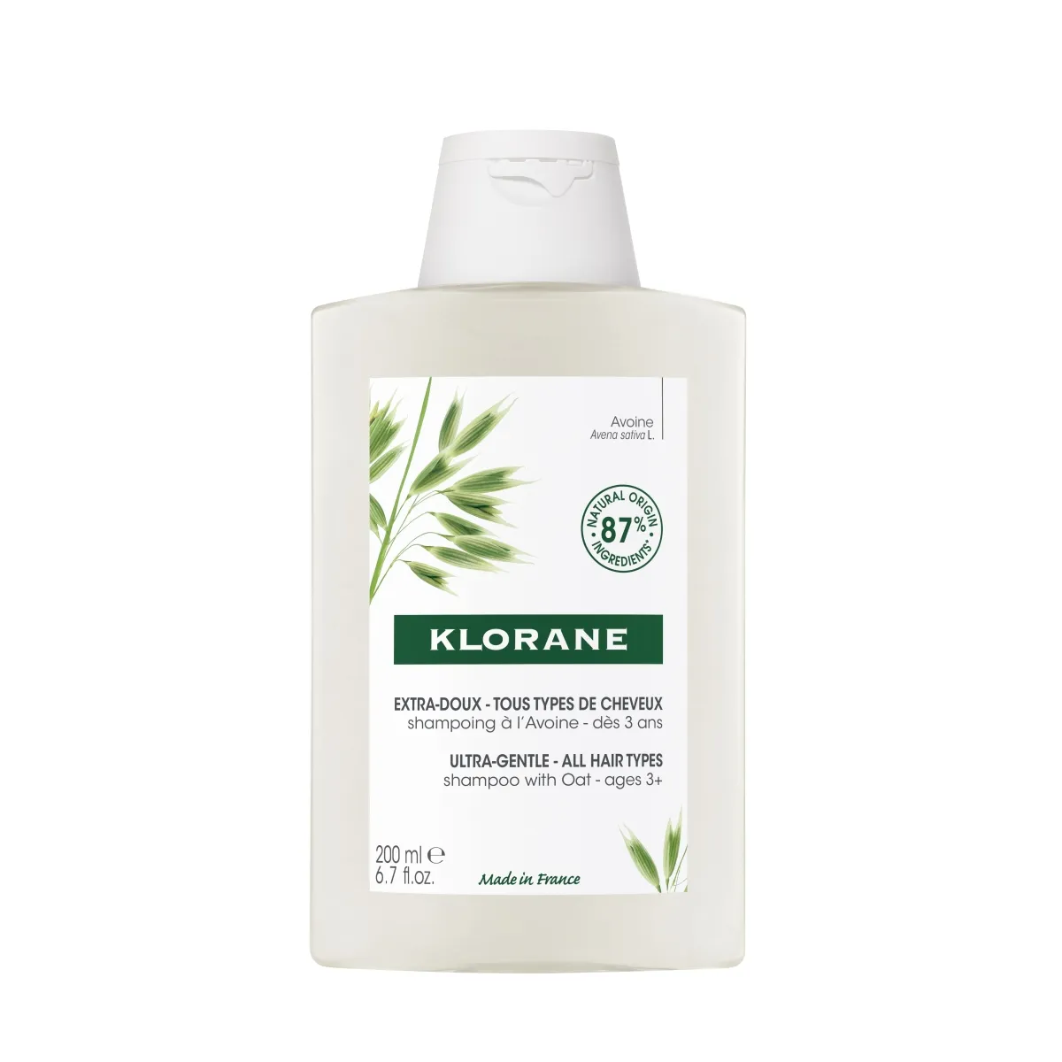 KLORANE šampūns ar auzām, 200ml - Produkta attēls