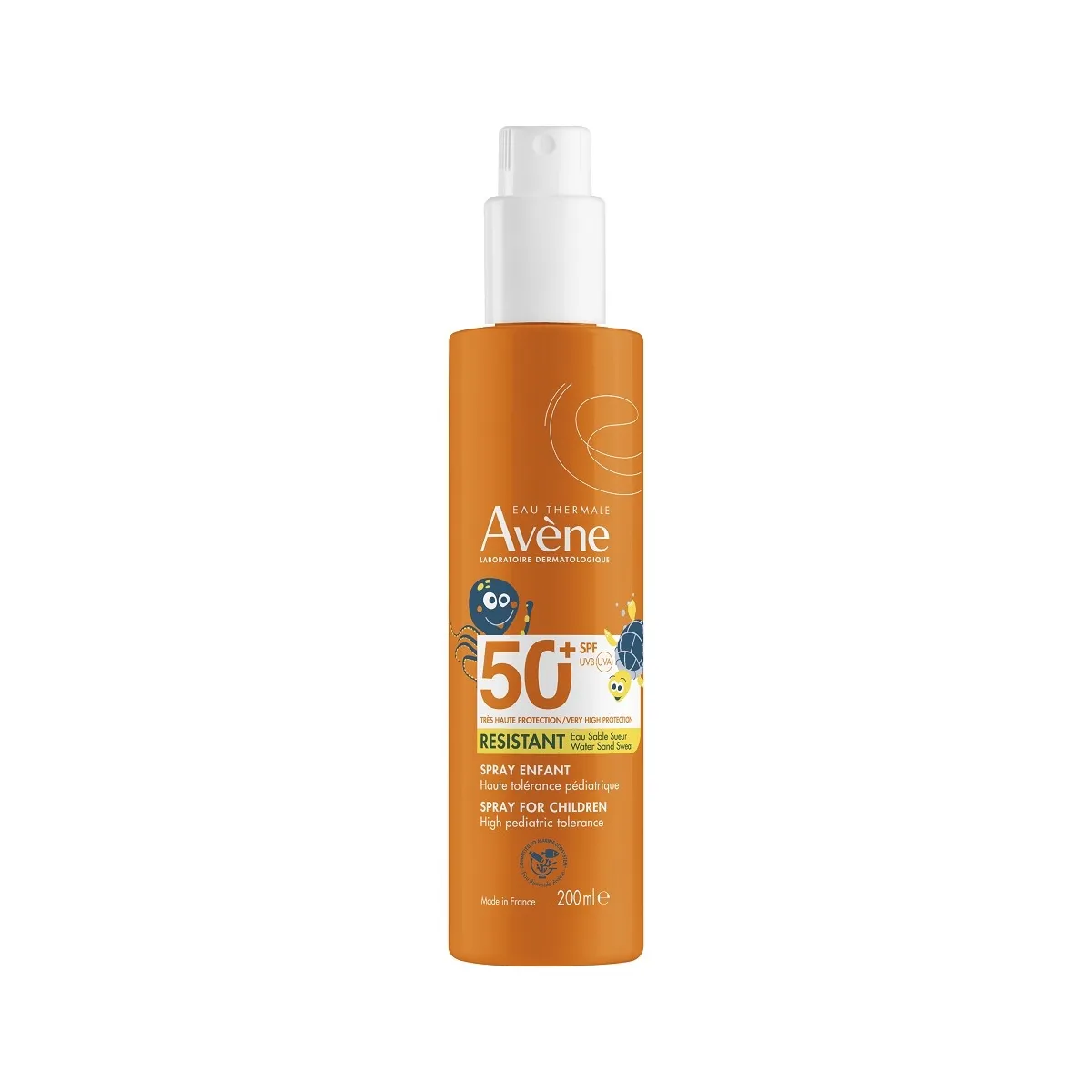 AVENE Sun SPF50+ aizsardzības sprejs bērniem, 200 ml - Produkta attēls