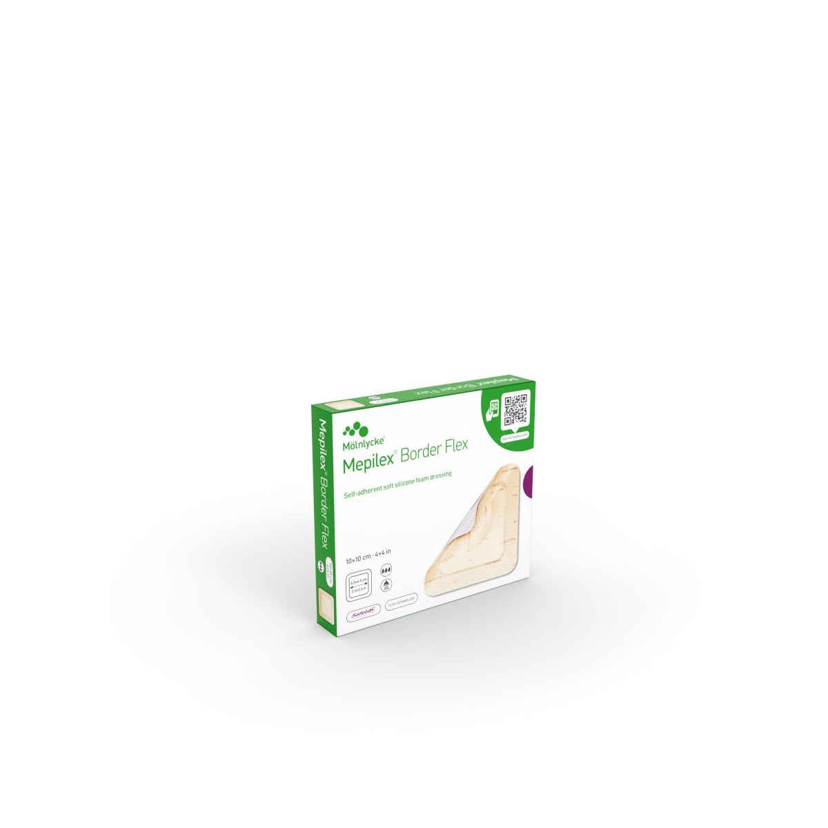 MEPILEX Border Flex 10 x 10 cm, sterils pārsējs, 5 gab. - Produkta attēls