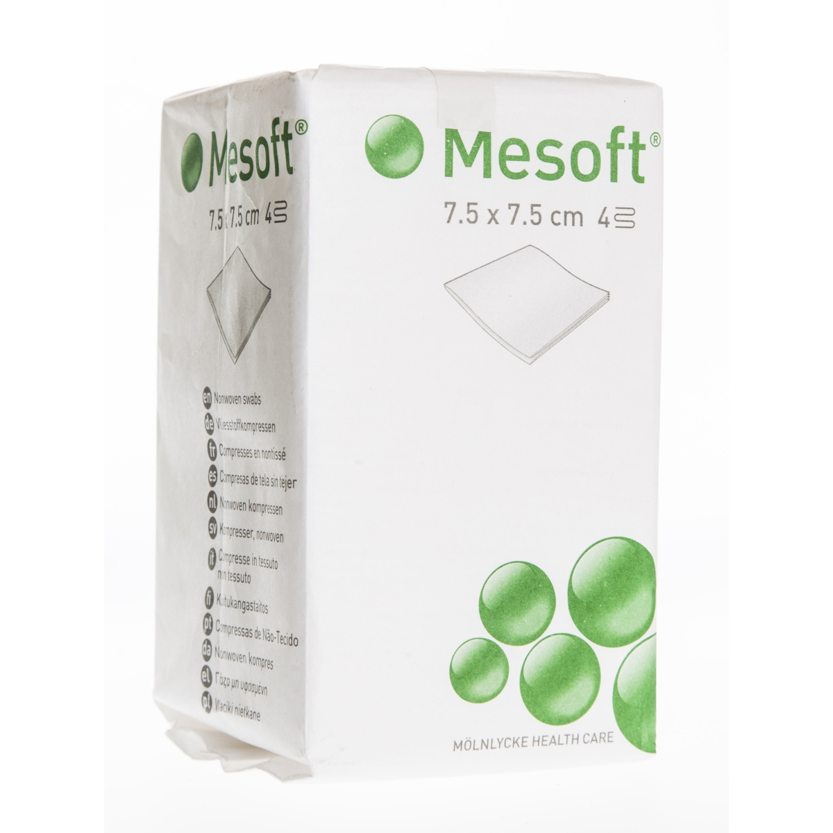 MESOFT Nesterilas salvetes 7.5 x 7.5 cm (40g) 100 gab. - Produkta attēls