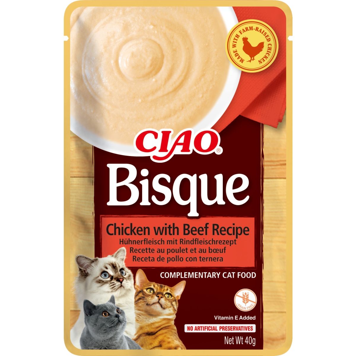 Churu Ciao Bisque krēmzupa kaķiem, vista&liellops 40g N12 - Produkta attēls