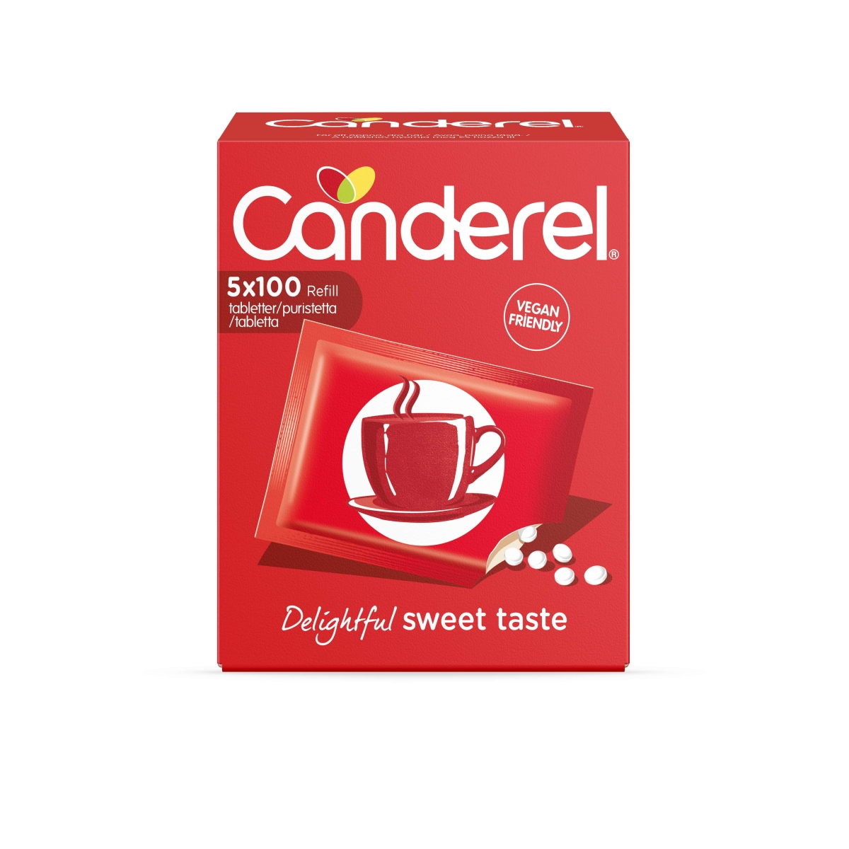 Canderel saldinātājs, 5 x 100 gab - Produkta attēls