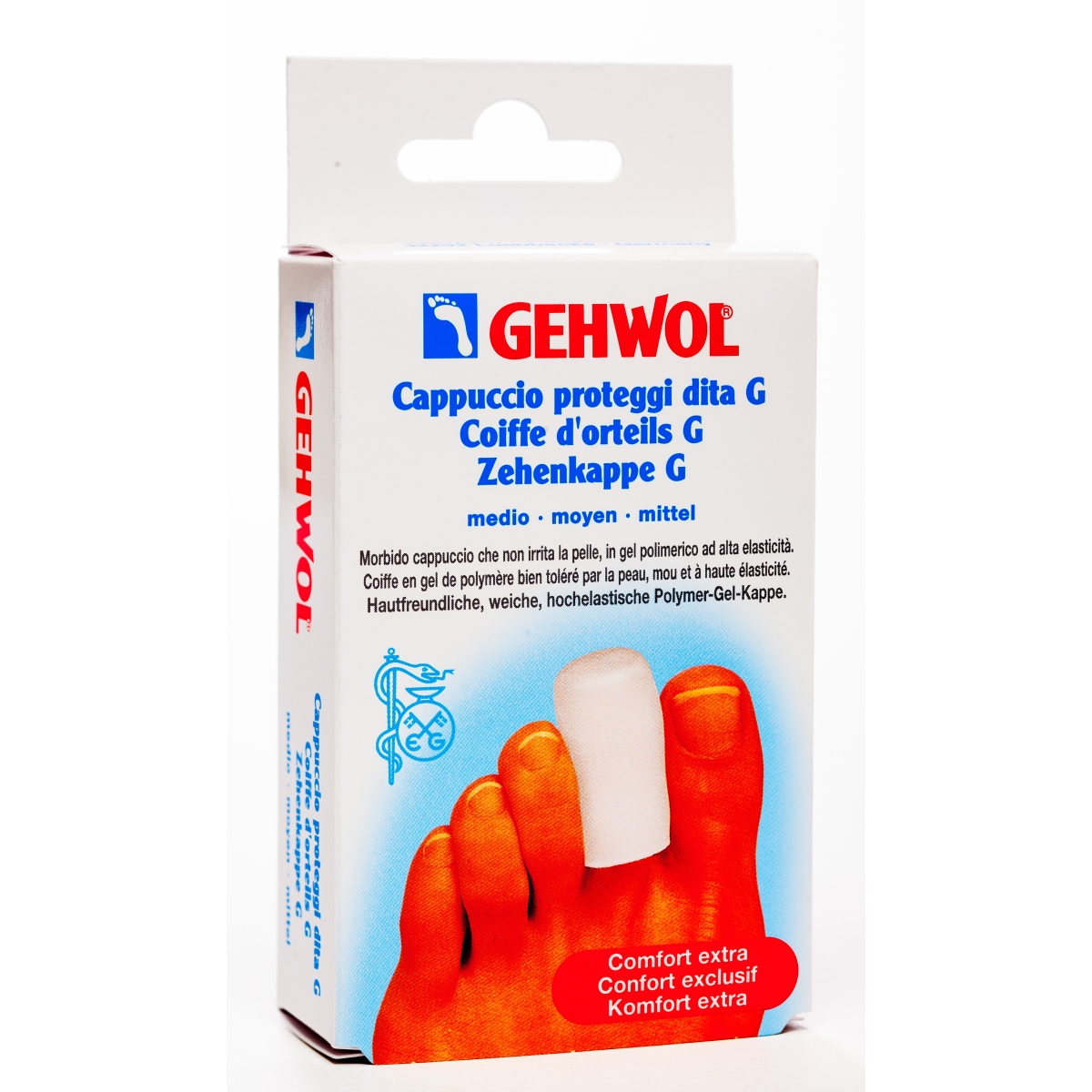 GEHWOL ZEHENKAPPE G N2 VIDĒJAS POLIMĒRA CEPURĪTES - Produkta attēls