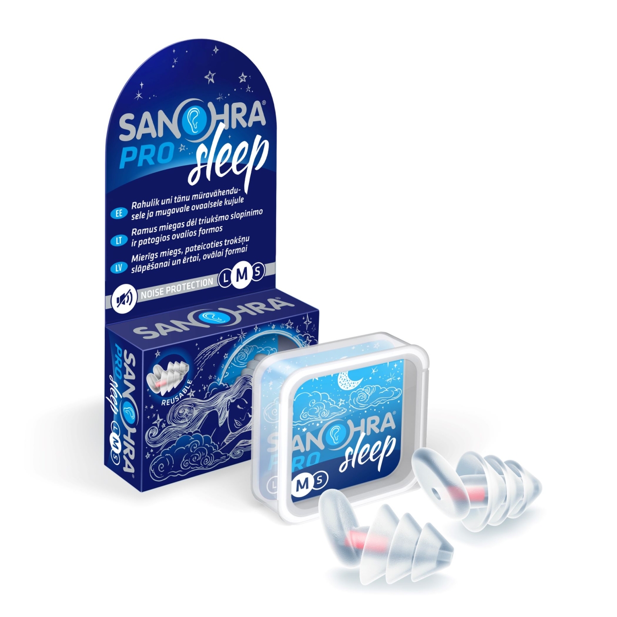 SANHORA Pro Sleep ausu aizbāžņi (M izmērs), 2 gab. - Produkta attēls
