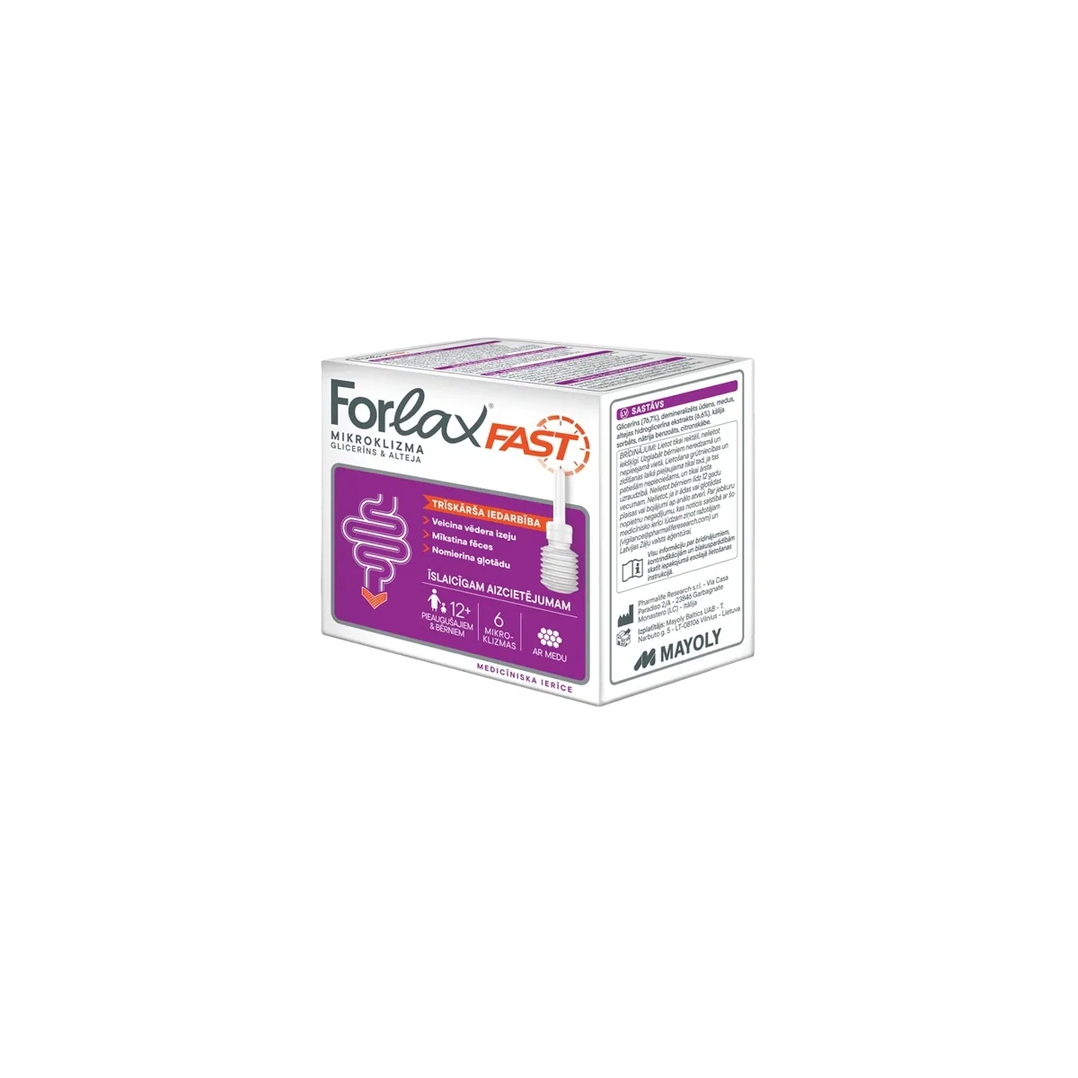 FORLAX Fast mikroklizmas, 6 gab - Produkta attēls