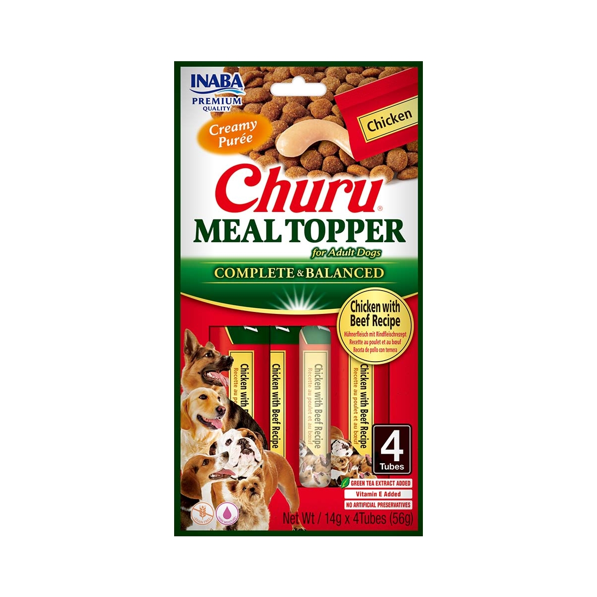 Churu Meal Topper mērce suņiem, vista&liellops 56g (14gx4) N12 - Produkta attēls