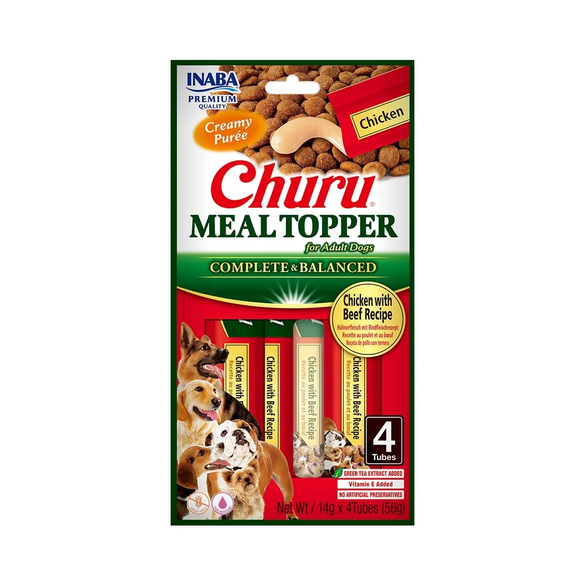 Churu Meal Topper mērce suņiem, vista&liellops 56g (14gx4) N12 - Produkta attēls