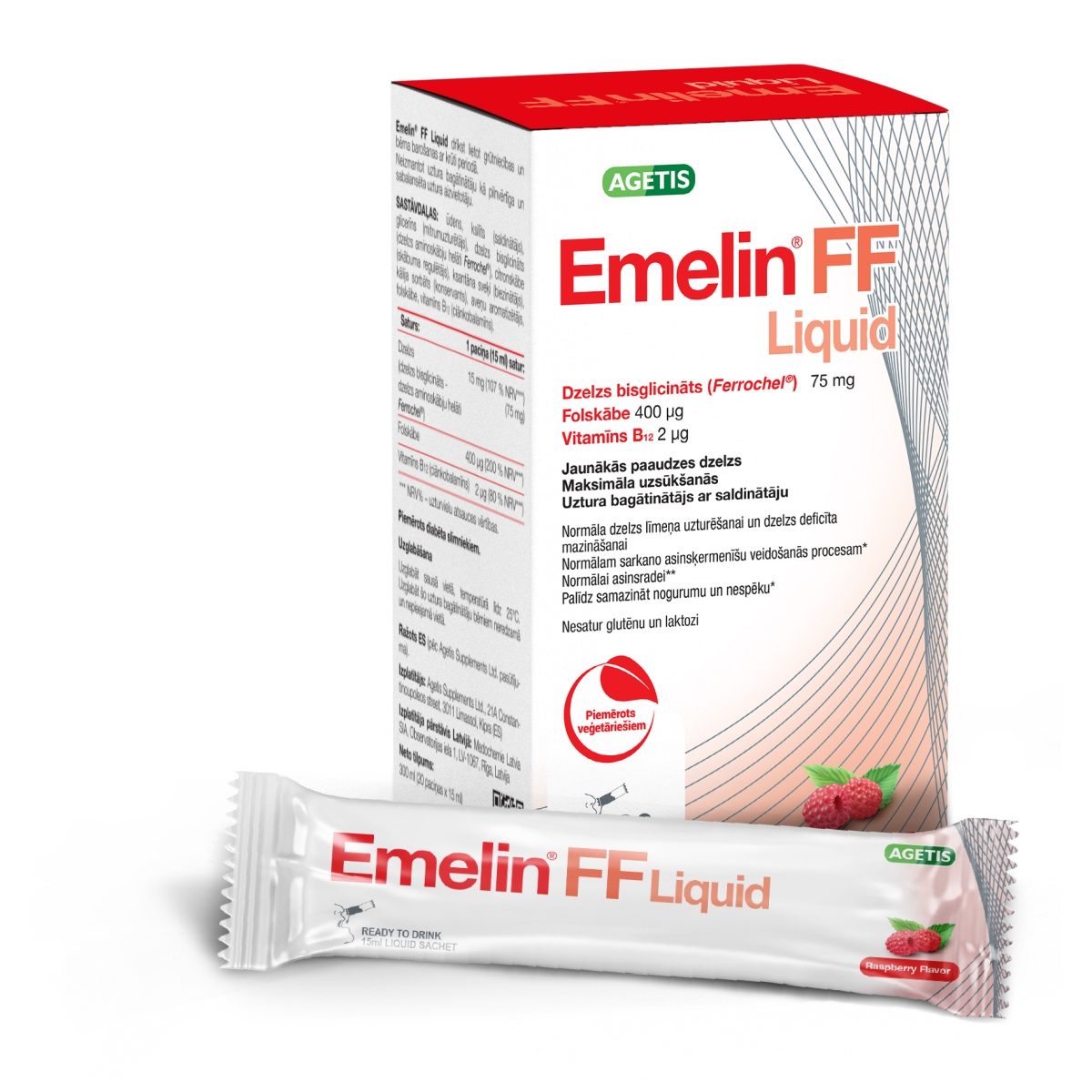 EMELIN FF Liquid 15 ml paciņas, 20 gab - Produkta attēls