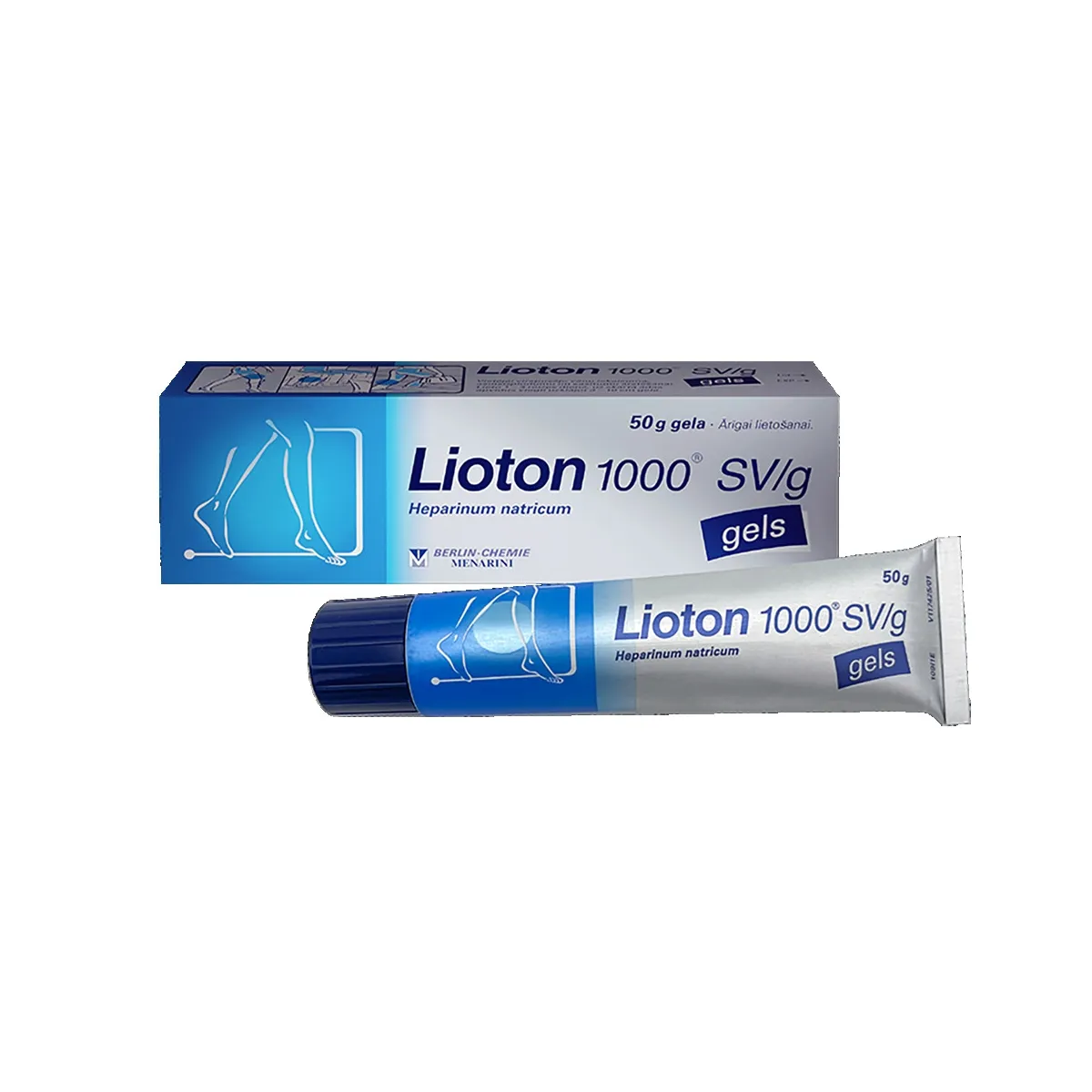 LIOTON 1000 (HEPARIN) GELS  50G - Produkta attēls