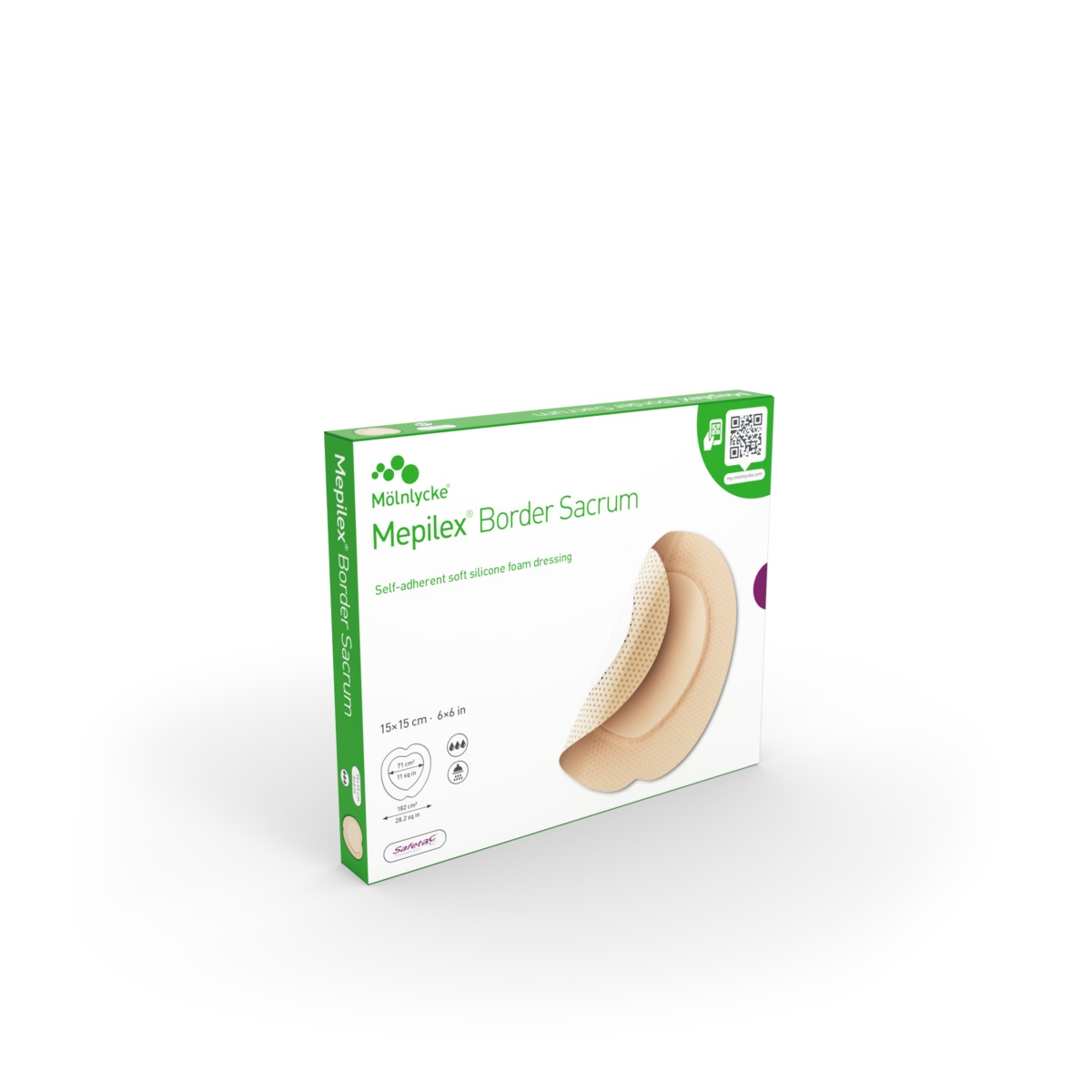 MEPILEX Border Sacrum 15 x 15cm, pārsējs, 5 gab. - Produkta attēls