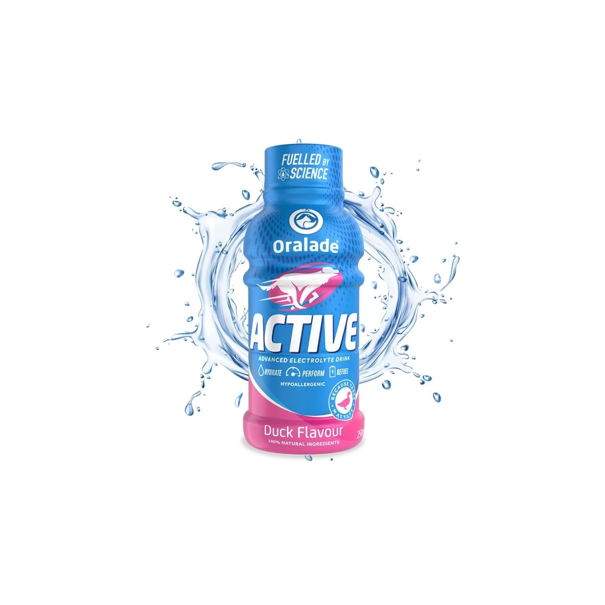 ORALADE ACTIVE 250ML AR PĪLES GARŠU SUŅIEM - Produkta attēls