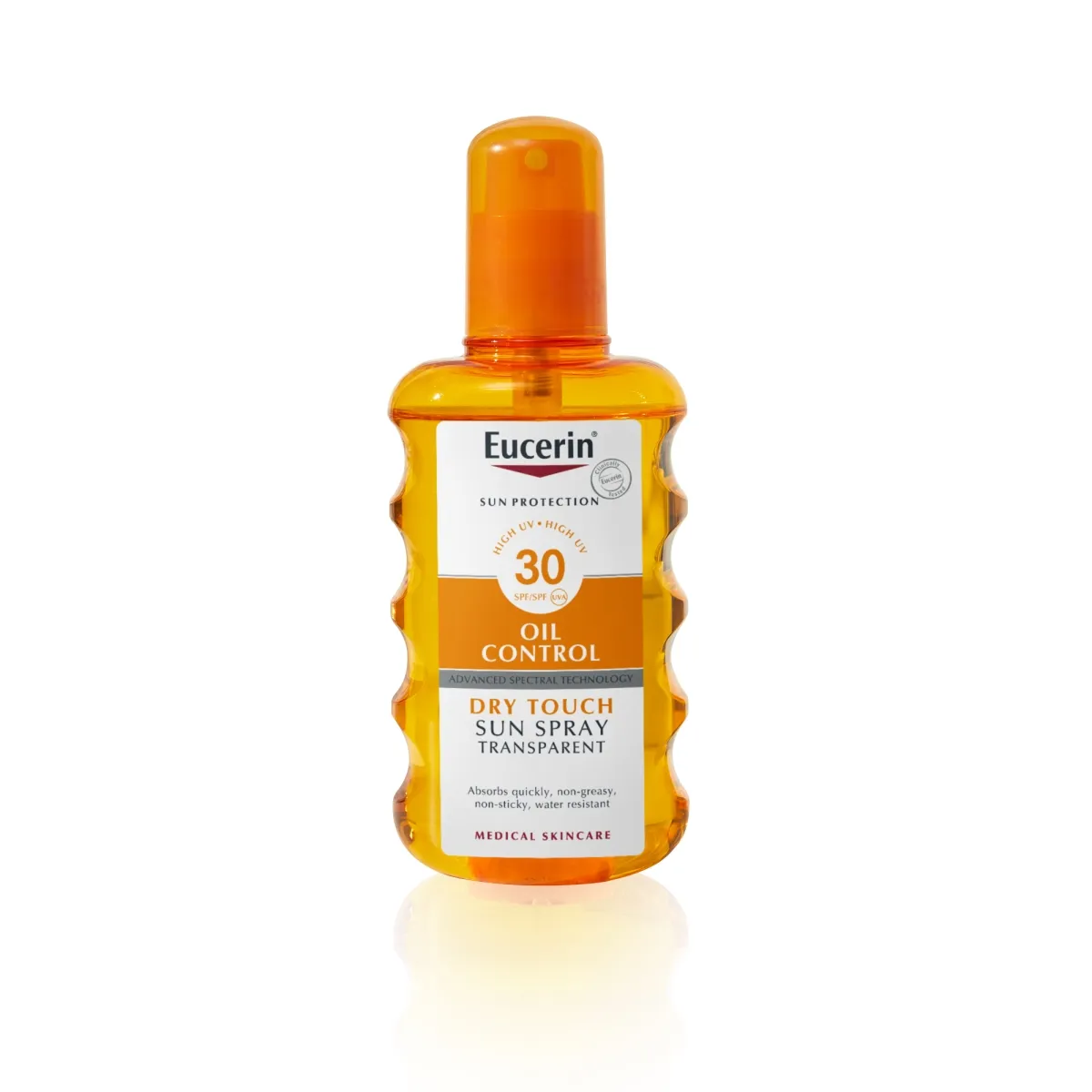 EUCERIN Sun Oil Control Dry Touch SPF30 izsmidzināms saules aizsarglīdzeklis, 200 ml - Produkta attēls