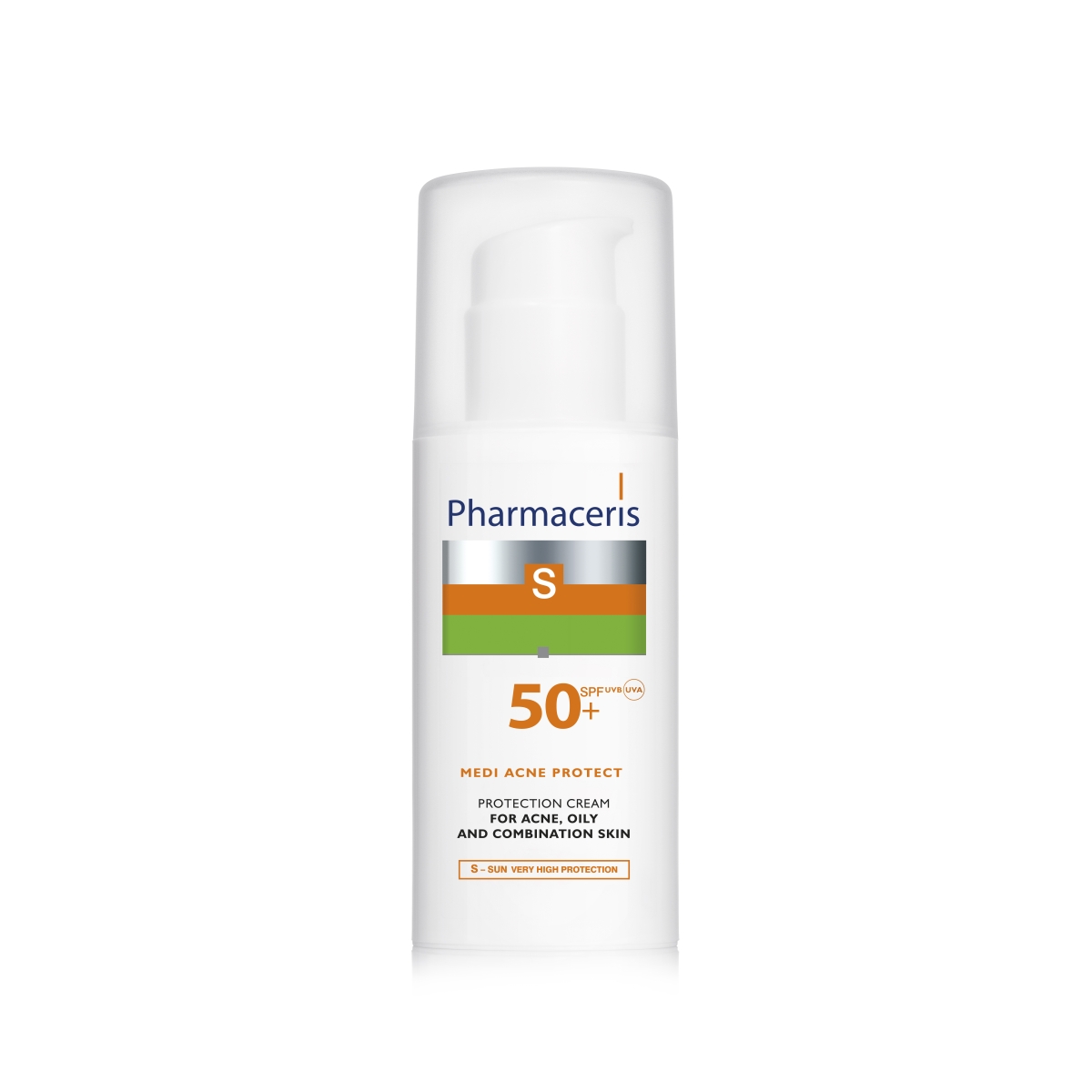 PHARMACERIS S. Medi Acne Protect sejas aizsargkrēms taukainai ādai SPF50+, 50 ml - Produkta attēls 1