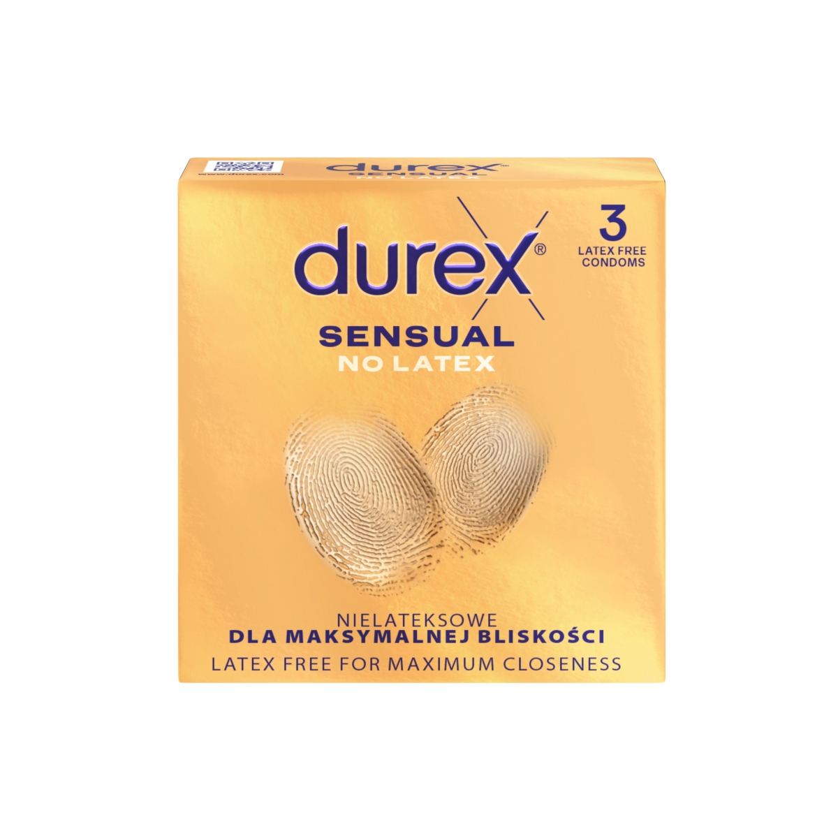 DUREX Sensual No Latex prezervatīvi, 3 gab. - Produkta attēls
