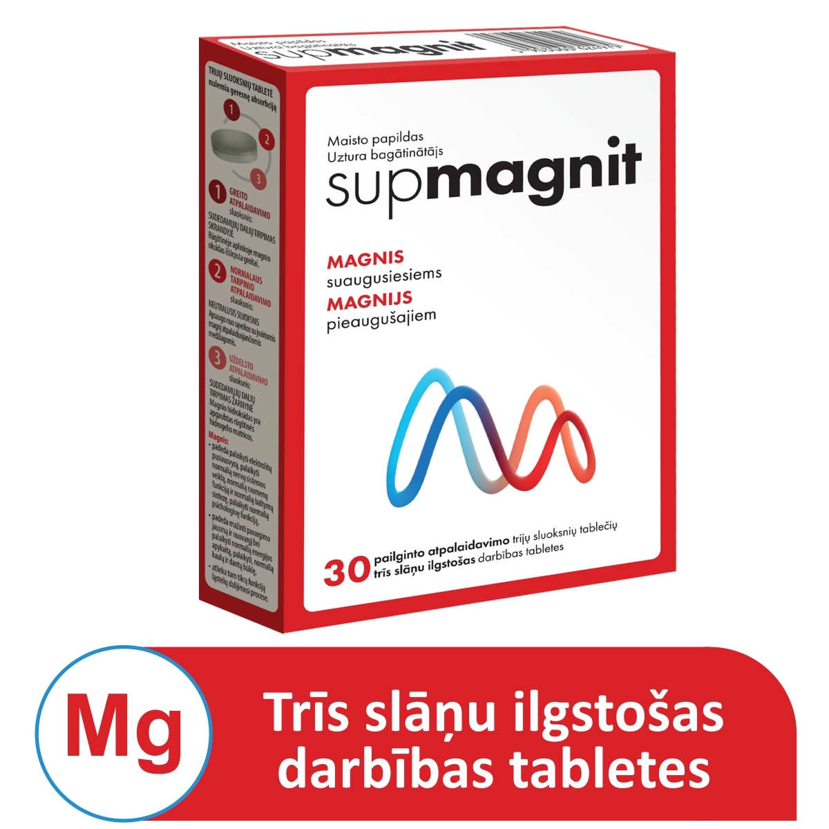 SUPMAGNIT tabletes N30 - Produkta attēls 1