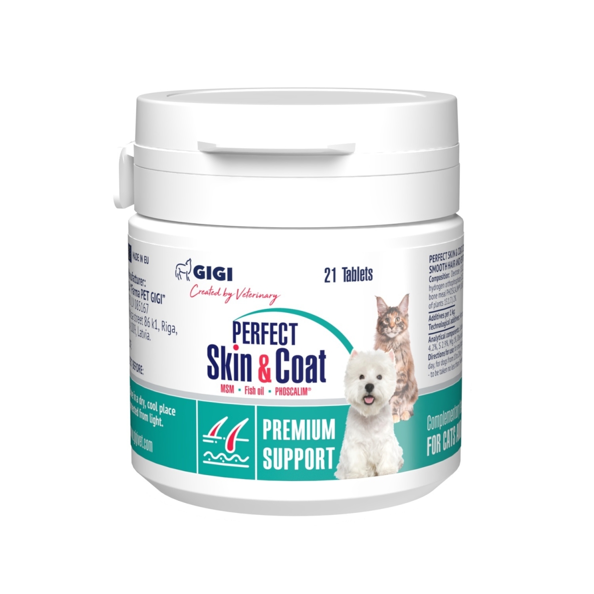 GIGI PERFECT SKIN&COAT TBL N21 SUŅIEM/KAĶIEM - Produkta attēls