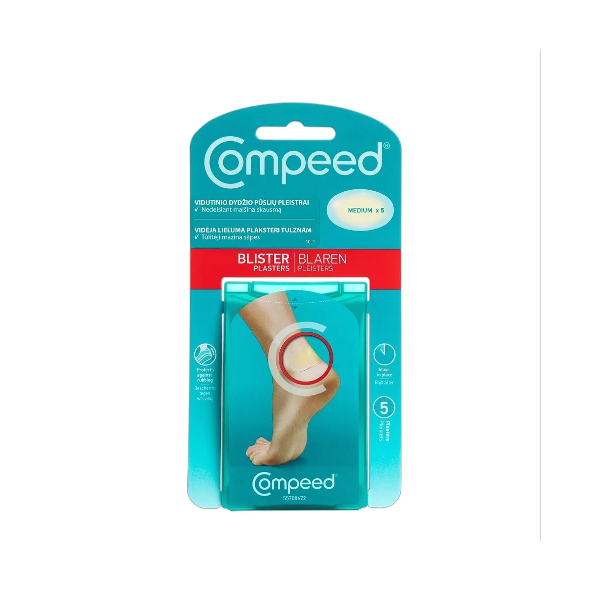 COMPEED® vidēja lieluma plāksteri tulznām, 5 gb. - Produkta attēls