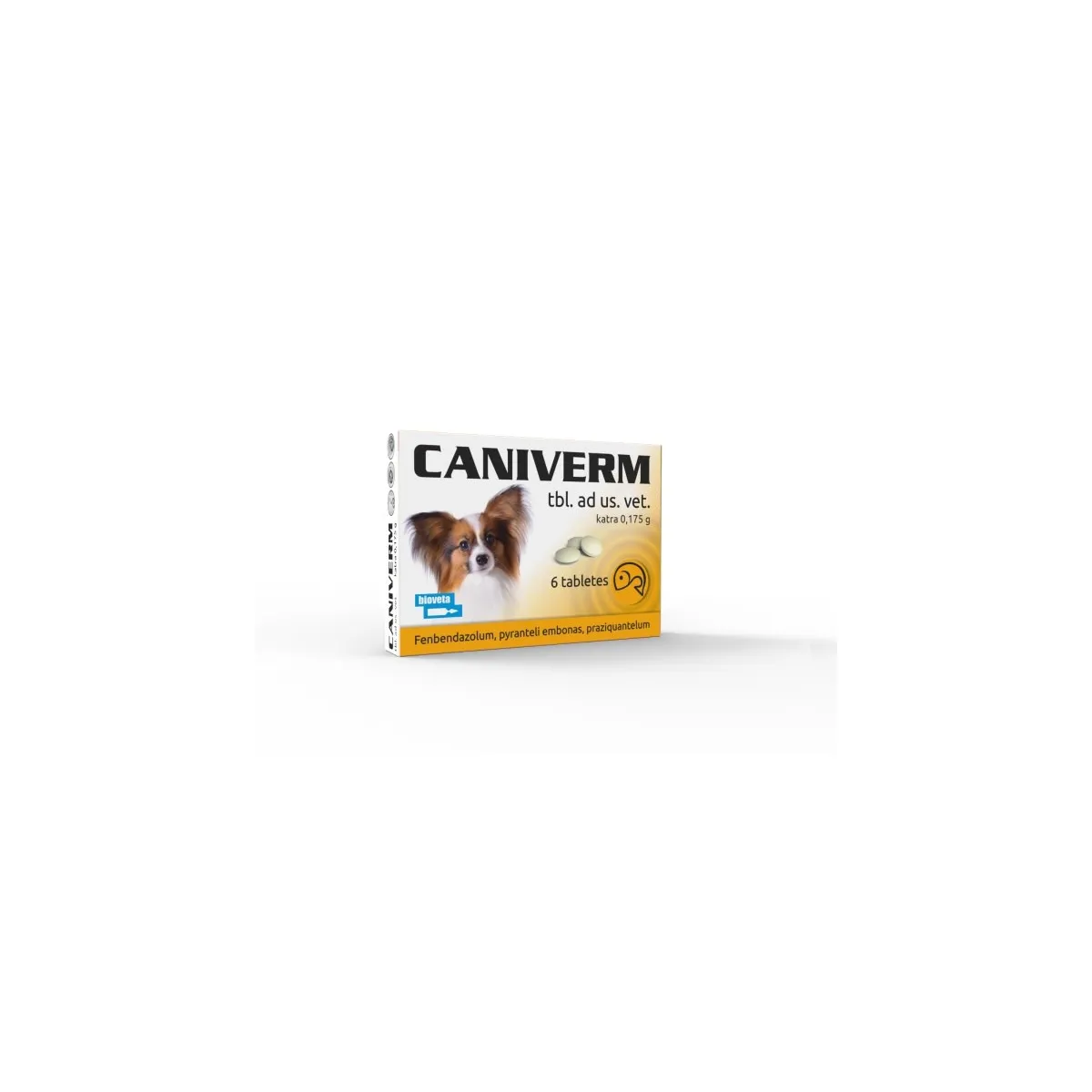 CANIVERM 0.175G TABLETES N6 SUŅIEM/KAĶIEM - Produkta attēls