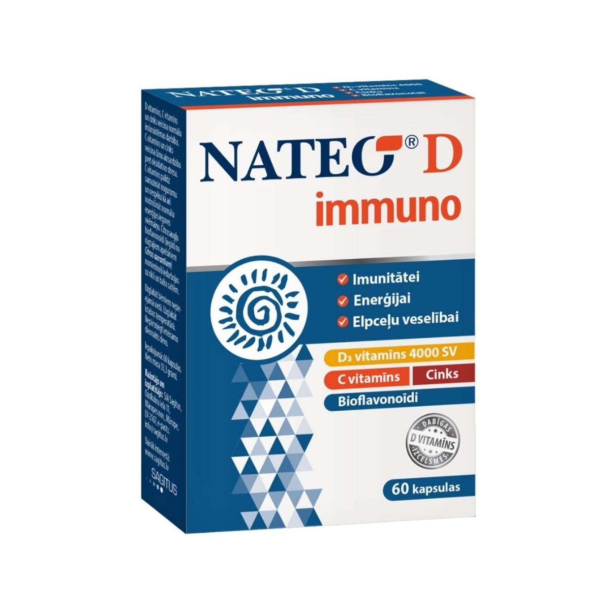 NATEO D3 Immuno 4000 SV kapsulas, 60 gab. - Produkta attēls 1