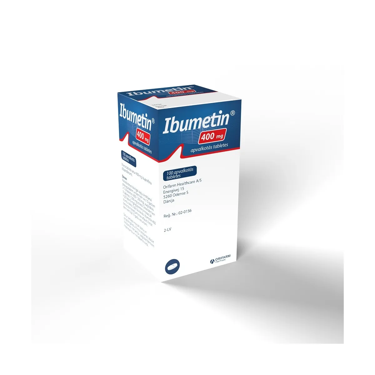 IBUMETIN® 400 mg apvalkotās tabletes, 100 gab - Produkta attēls