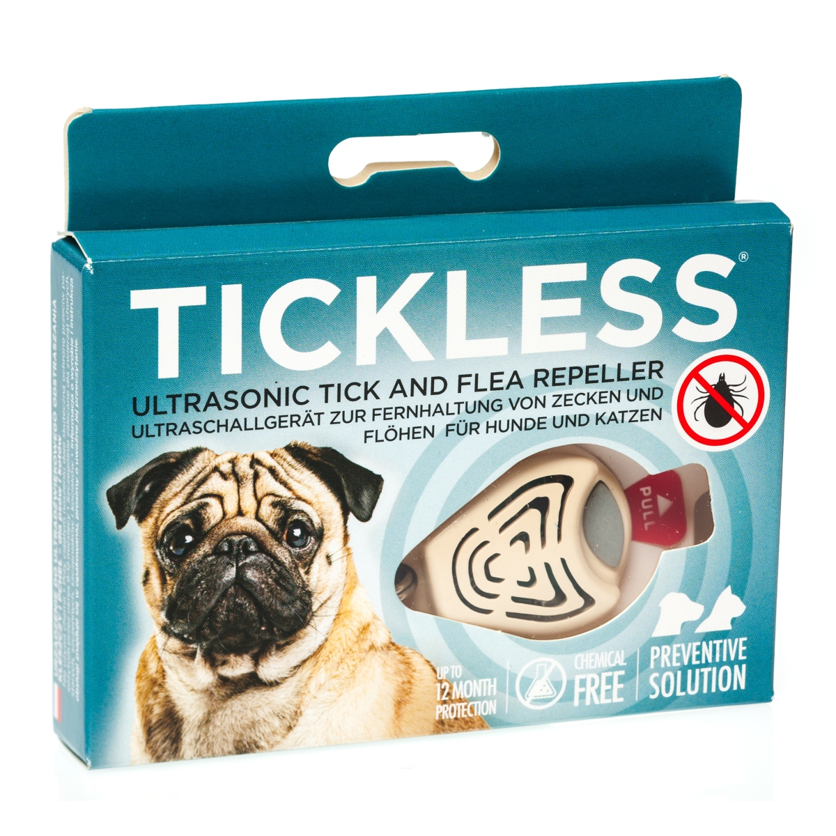 Tickless Pet ultraskaņas repelenta ierīce, bēša - Produkta attēls