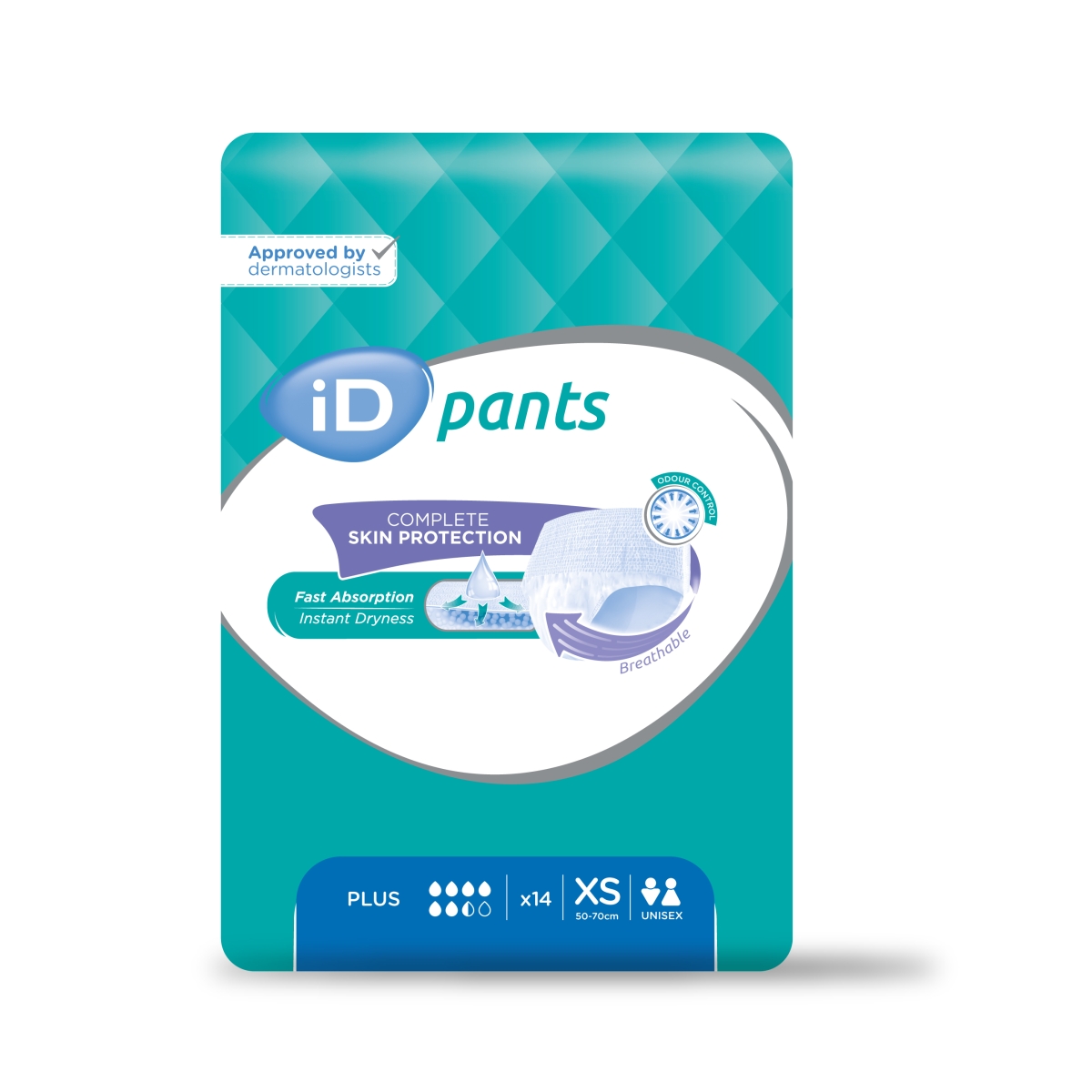 ID Pants Plus XS uzsūcošās bikses, 14 gab. - Produkta attēls