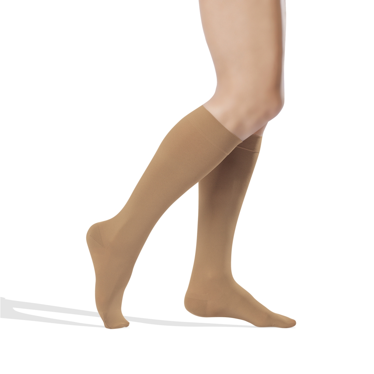 TONUS ELAST 0401 LUX vēnu zeķes pusgarās (18-21 mm) 1.aug. NR.2 (karameļu krāsa) - Produkta attēls 1