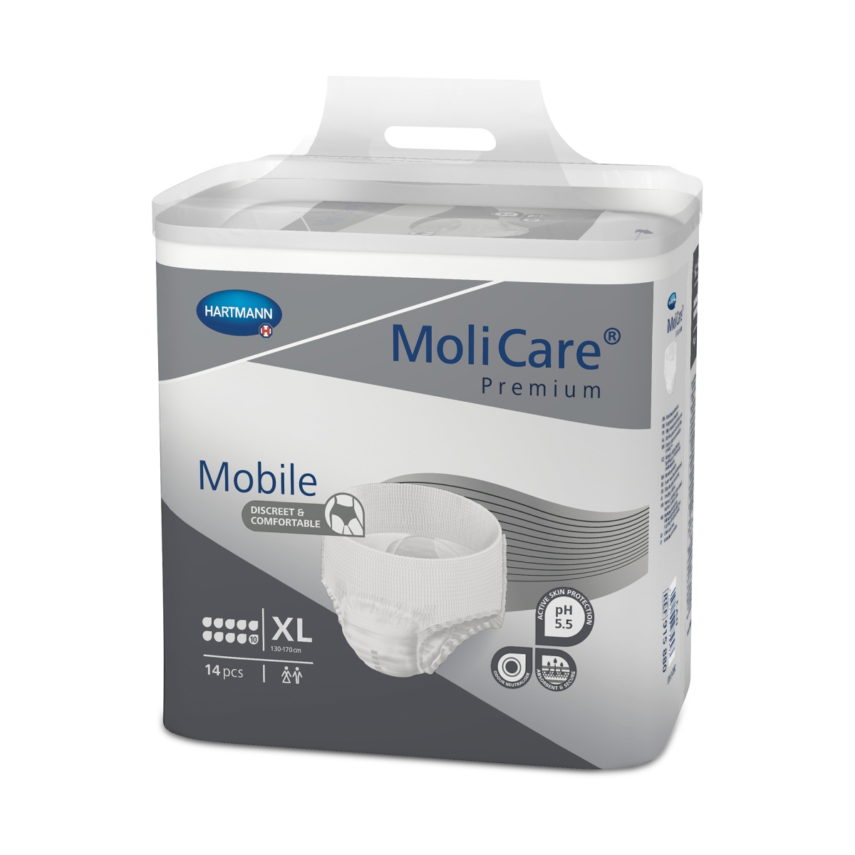 MOLICARE Premium Mobile bikses (XL izmērs,10 lāses), 14 gab - Produkta attēls