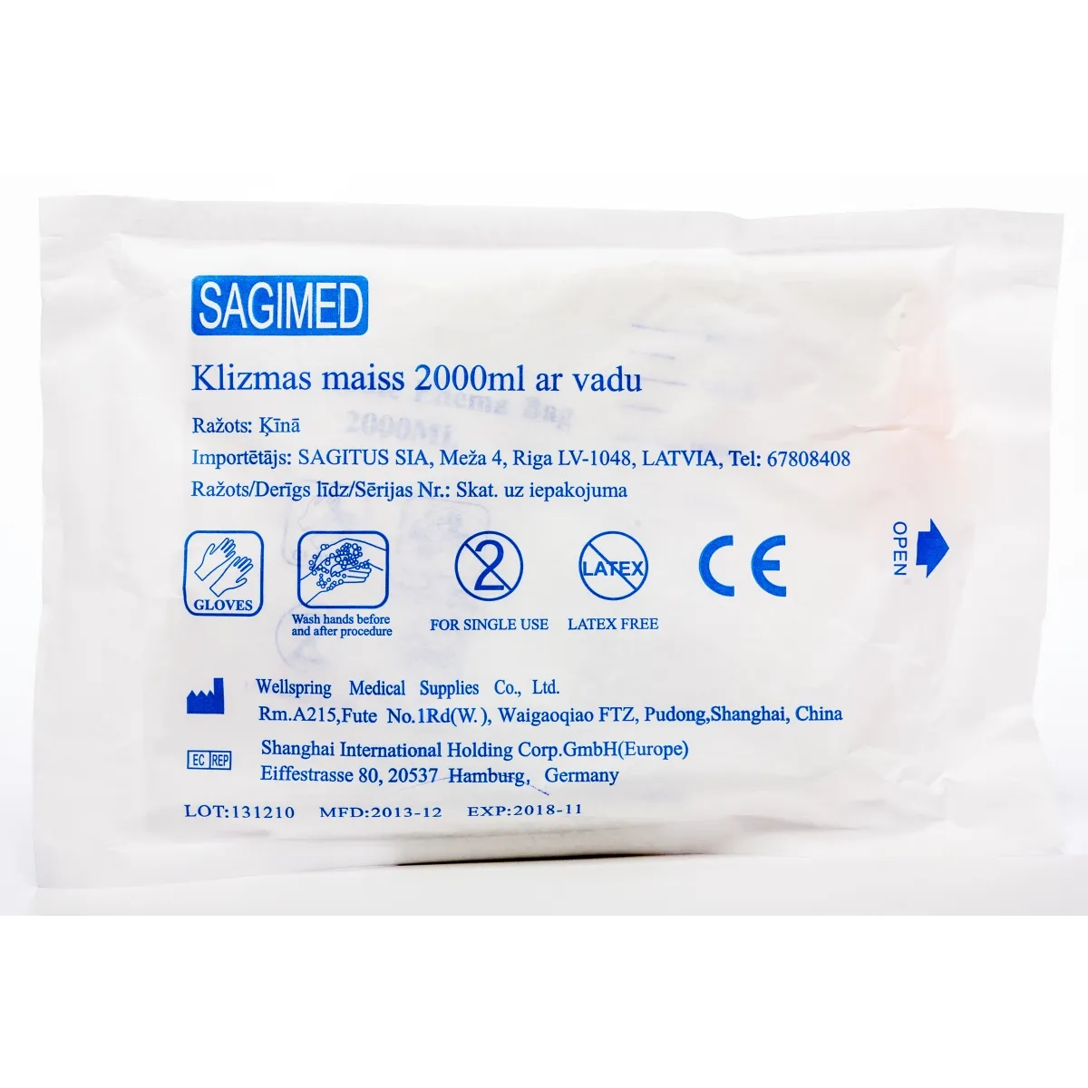 KLIZMAS KOMPLEKTS 2000ML - Produkta attēls