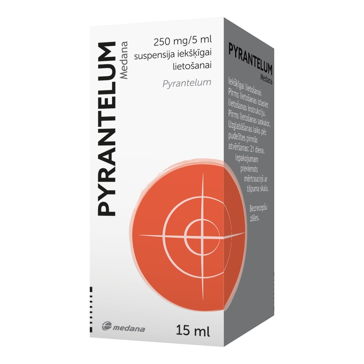 PYRANTELUM 250 mg/ 5 ml, 15 ml - Produkta attēls