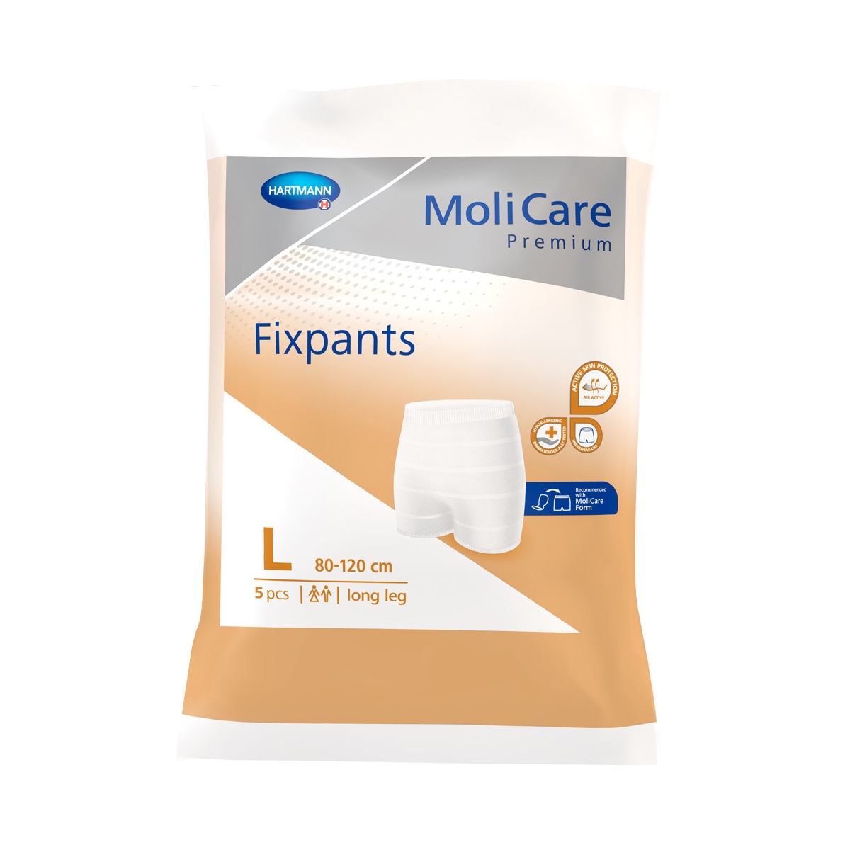 MOLICARE Fixpants Long biksītes (L izmērs), 5 gab - Produkta attēls