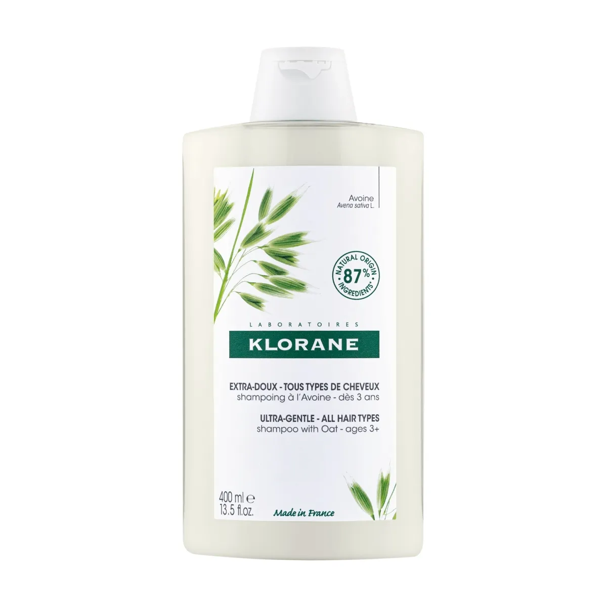 KLORANE šampūns ar auzām, 400ml - Produkta attēls