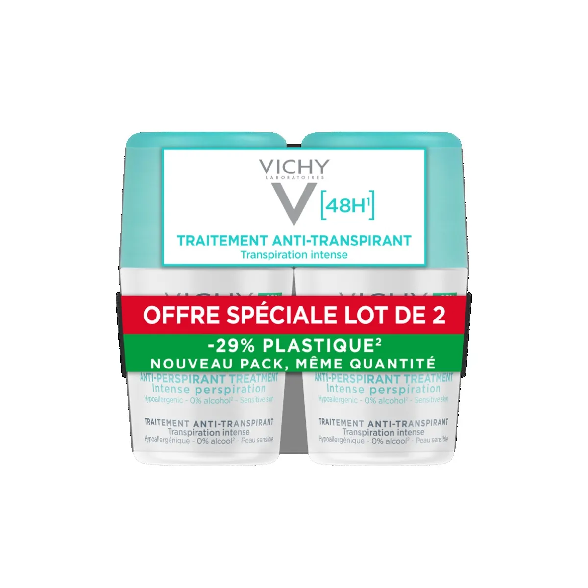 VICHY 48HR Intensive Roll-On antiperspirants, 2 gab. - Produkta attēls
