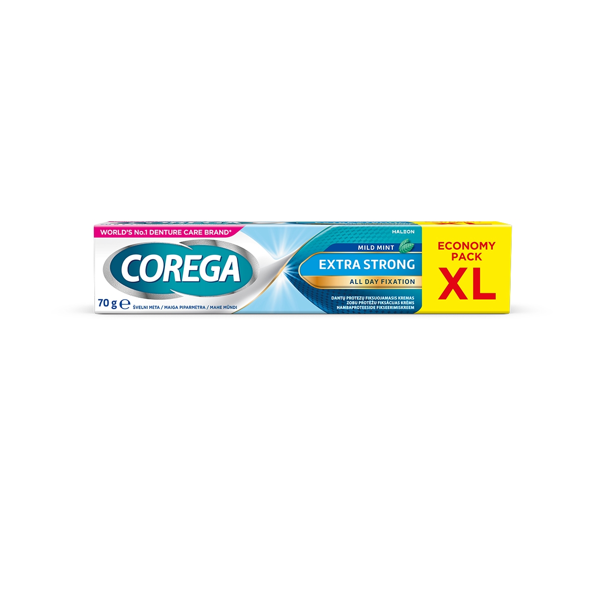 COREGA® Extra Strong Mild Mint fiksācijas krēms, 70 g - Produkta attēls