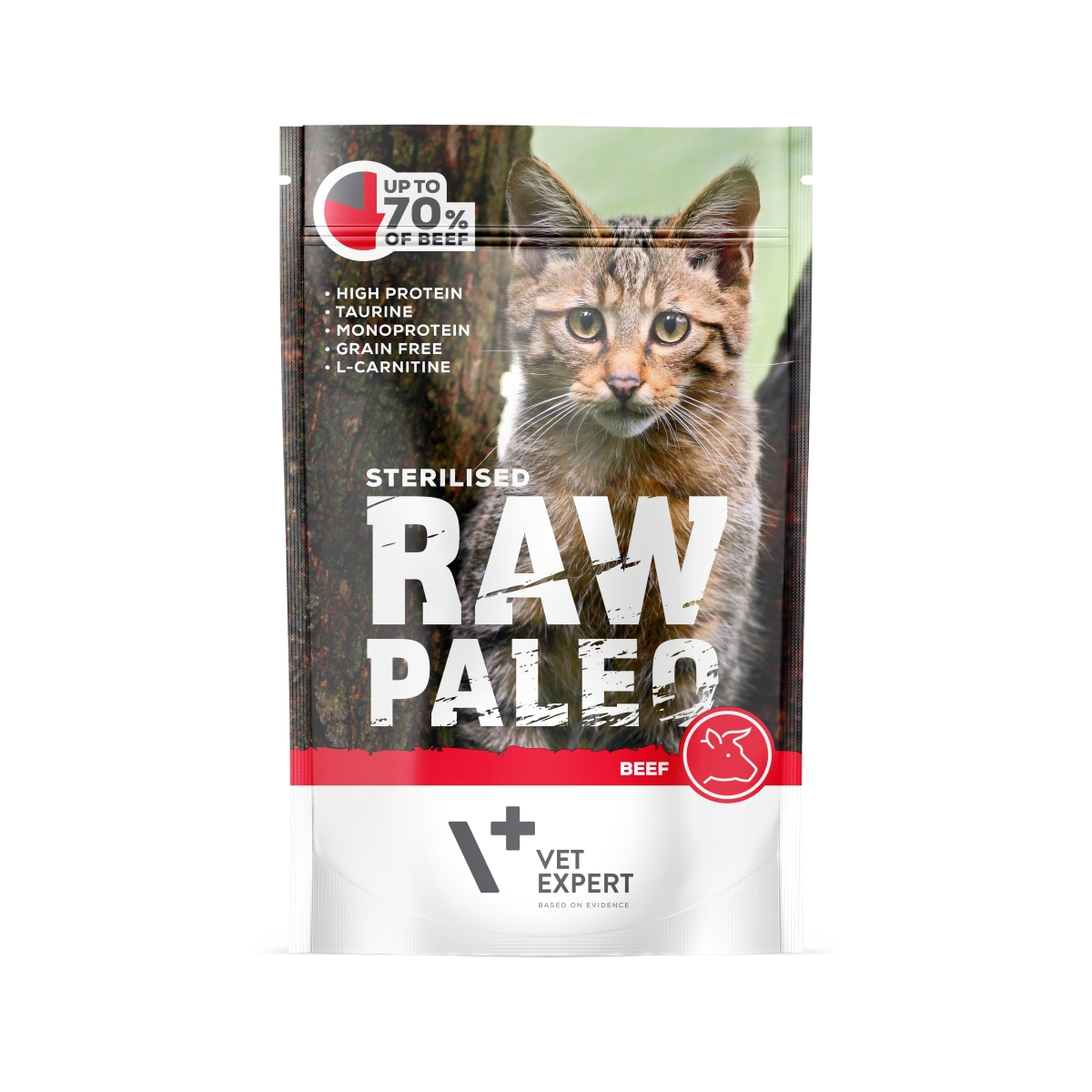 RAW PALEO KAĶU PAC STERILISED LIELLOPS 100G - Produkta attēls