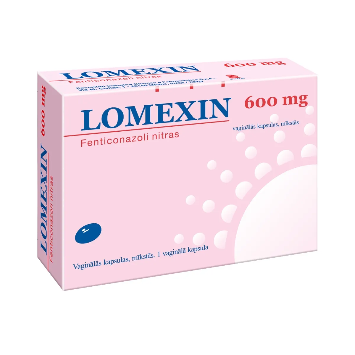 LOMEXIN OVUL. 600MG N1 - Produkta attēls