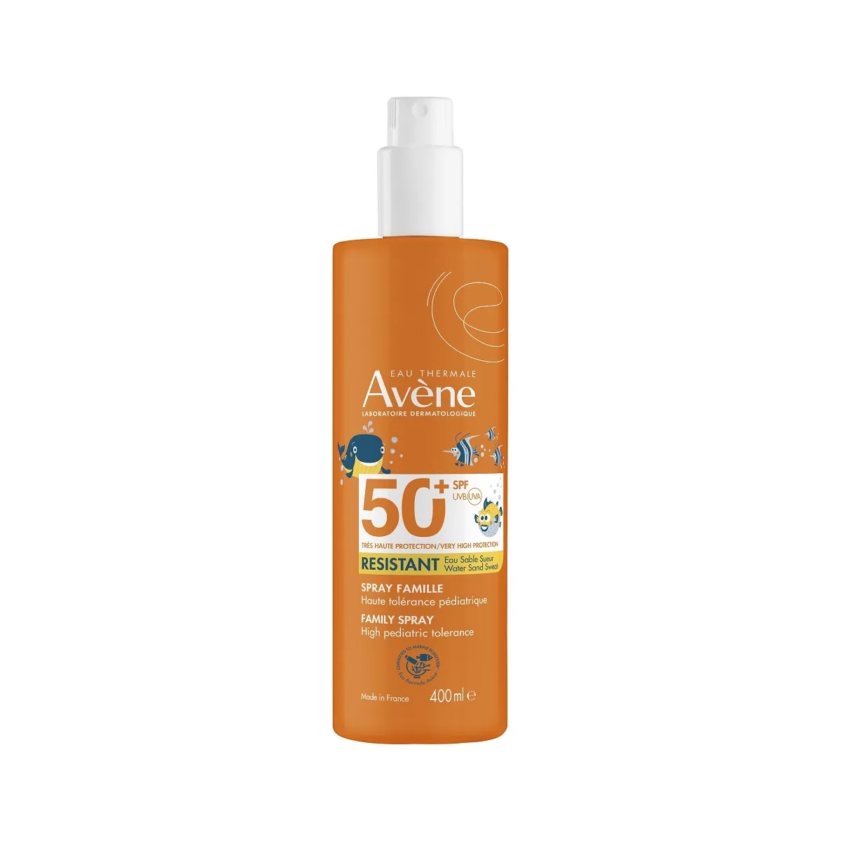 AVENE Sun aizsardzības sprejs ģimenei SPF50+, 400 ml - Produkta attēls