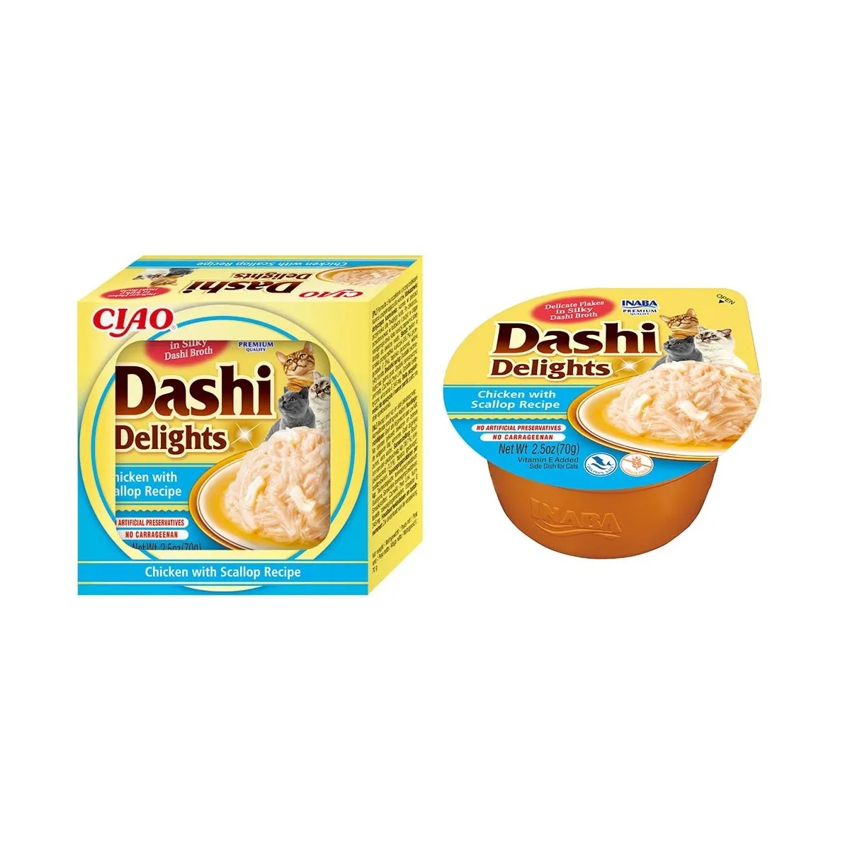 Churu Ciao Dashi Delights kaķiem, vista&ķemmītes buljonā 70g N6 - Produkta attēls