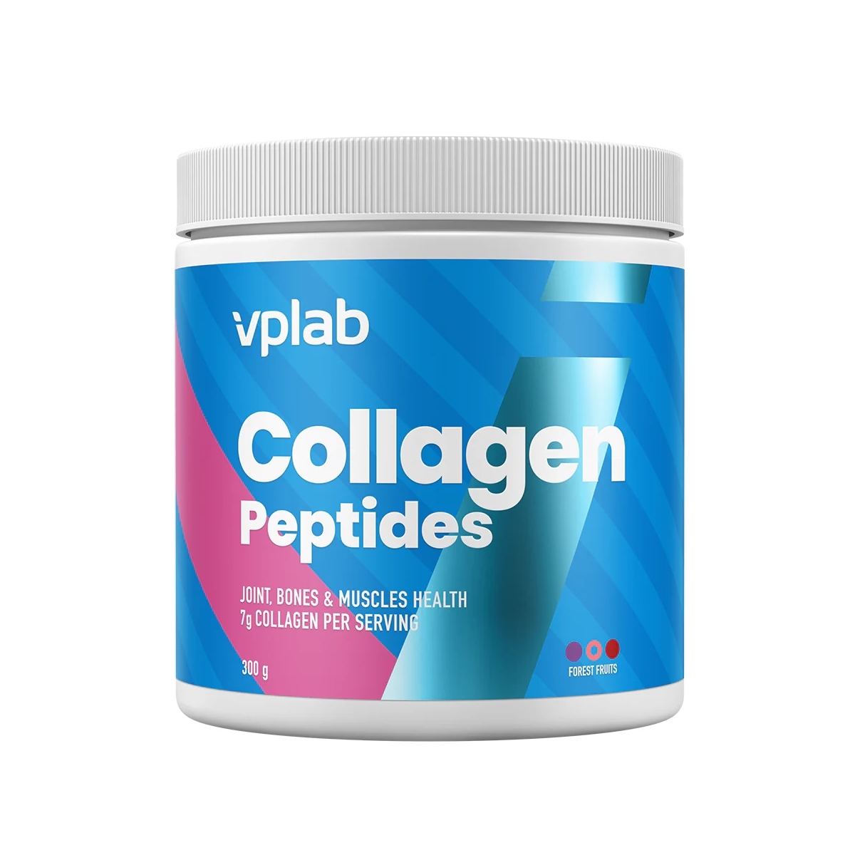 VPLAB Collagen Peptides Forest Fruits pulveris, 300 g - Produkta attēls