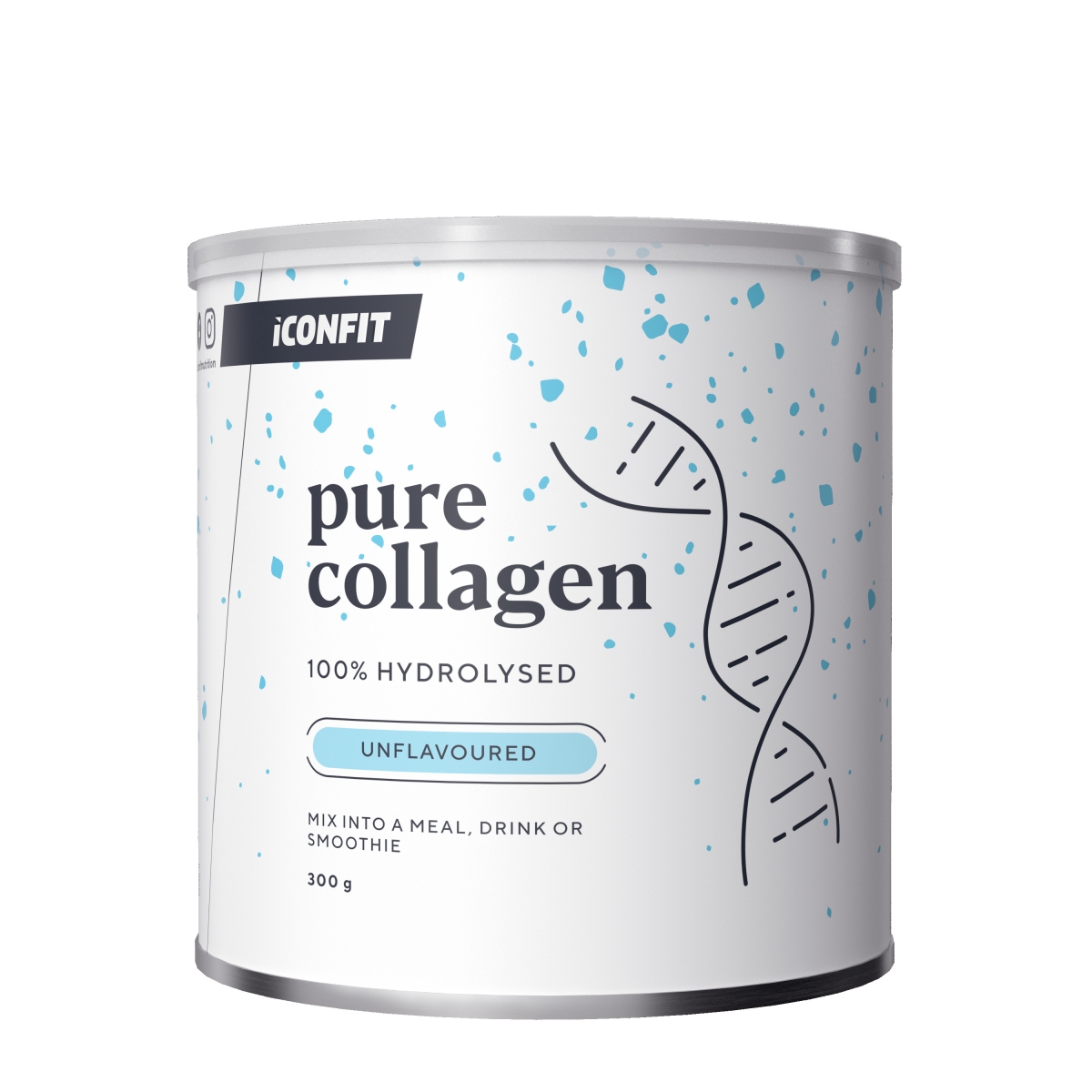 ICONFIT Hydrolysed Collagen (99% protein) pulveris, 300 g. - Produkta attēls