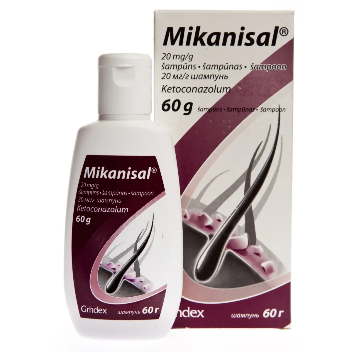 MIKANISAL 20 mg/g šampūns, 60 g. - Produkta attēls 1