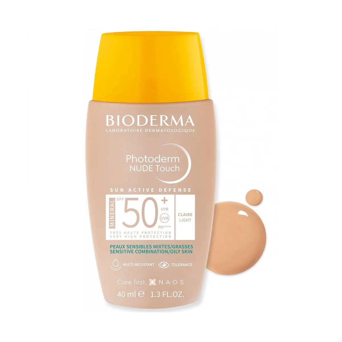BIODERMA Photoderm NUDE Touch SPF50+ gaiši tonēts saules aizsarglīdzek - Produkta attēls