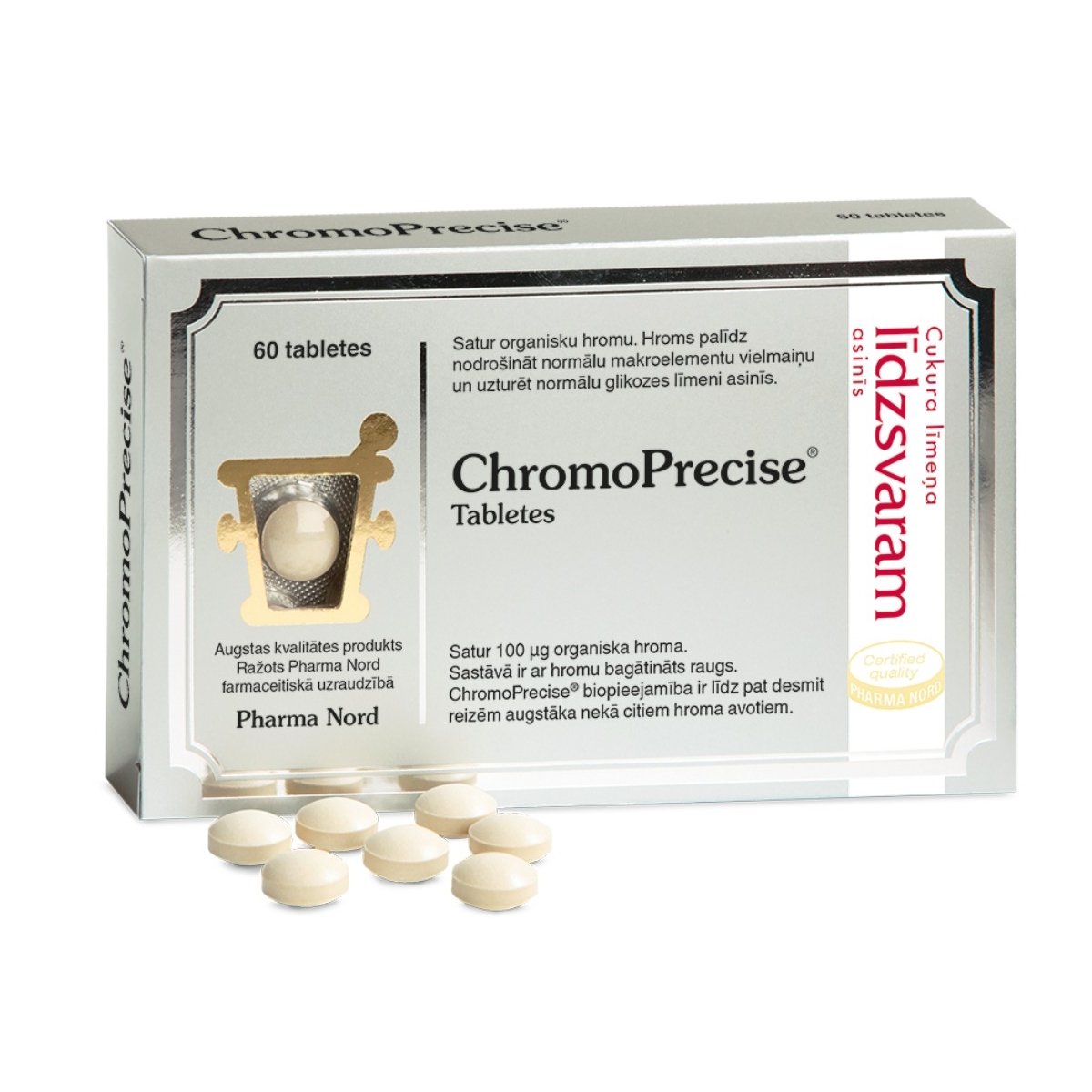 CHROMO PRECISE 100 mcg tabletes, 60 gab. - Produkta attēls