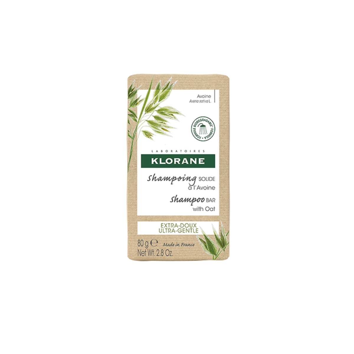 KLORANE cietais šampūns ar auzām, 80 g. - Produkta attēls