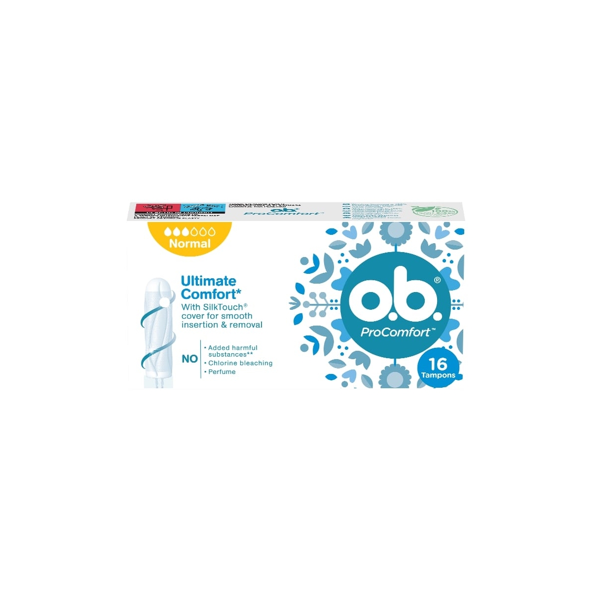 O.B. Procomfort Normal tamponi, 16 gab - Produkta attēls